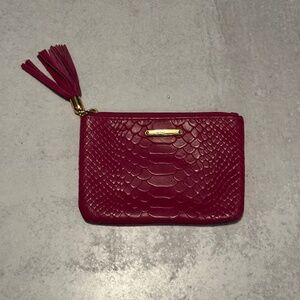 GIGI New York All In One Coin Python Embossed Wallet EUC